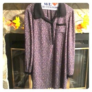 Printed collar dress